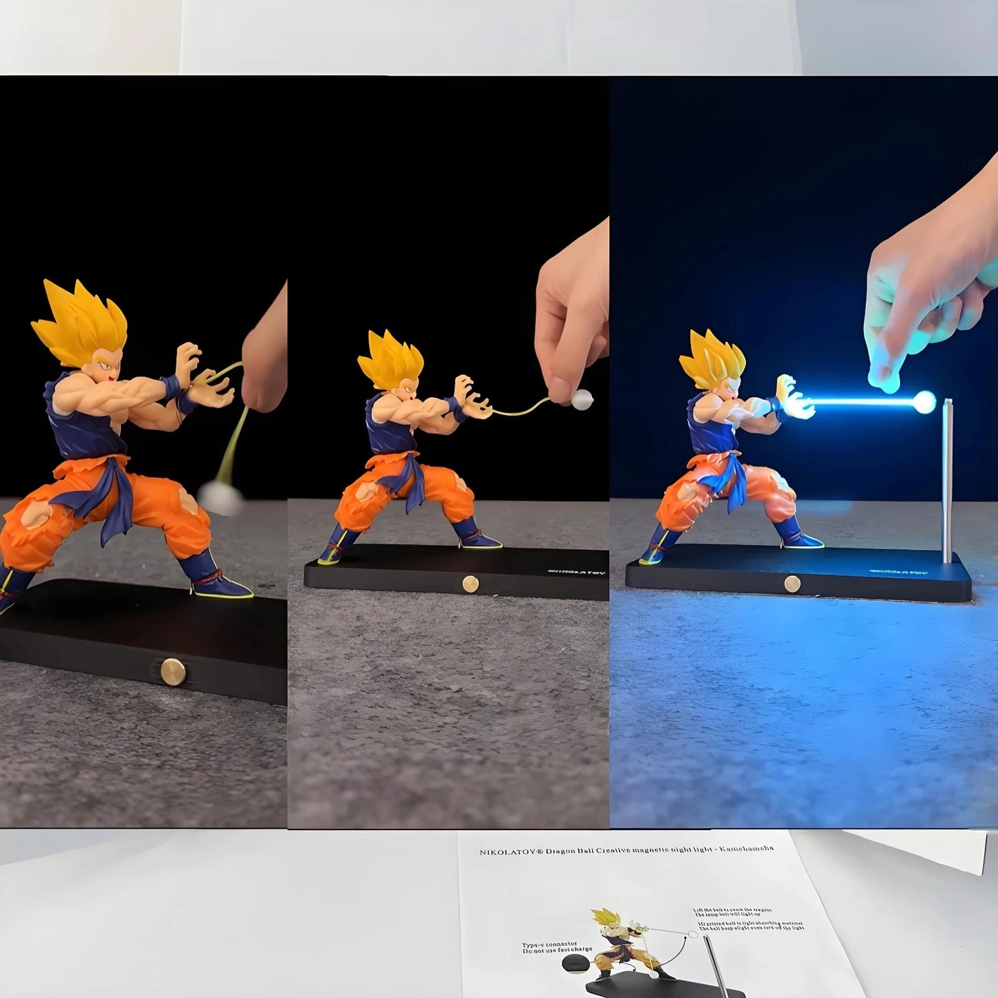 Goku Kamehameha Magnetic Touch Night Light LED Desk Lamp™ | Dragon Ball | I MEAN ANIME